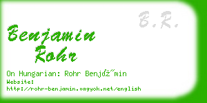 benjamin rohr business card